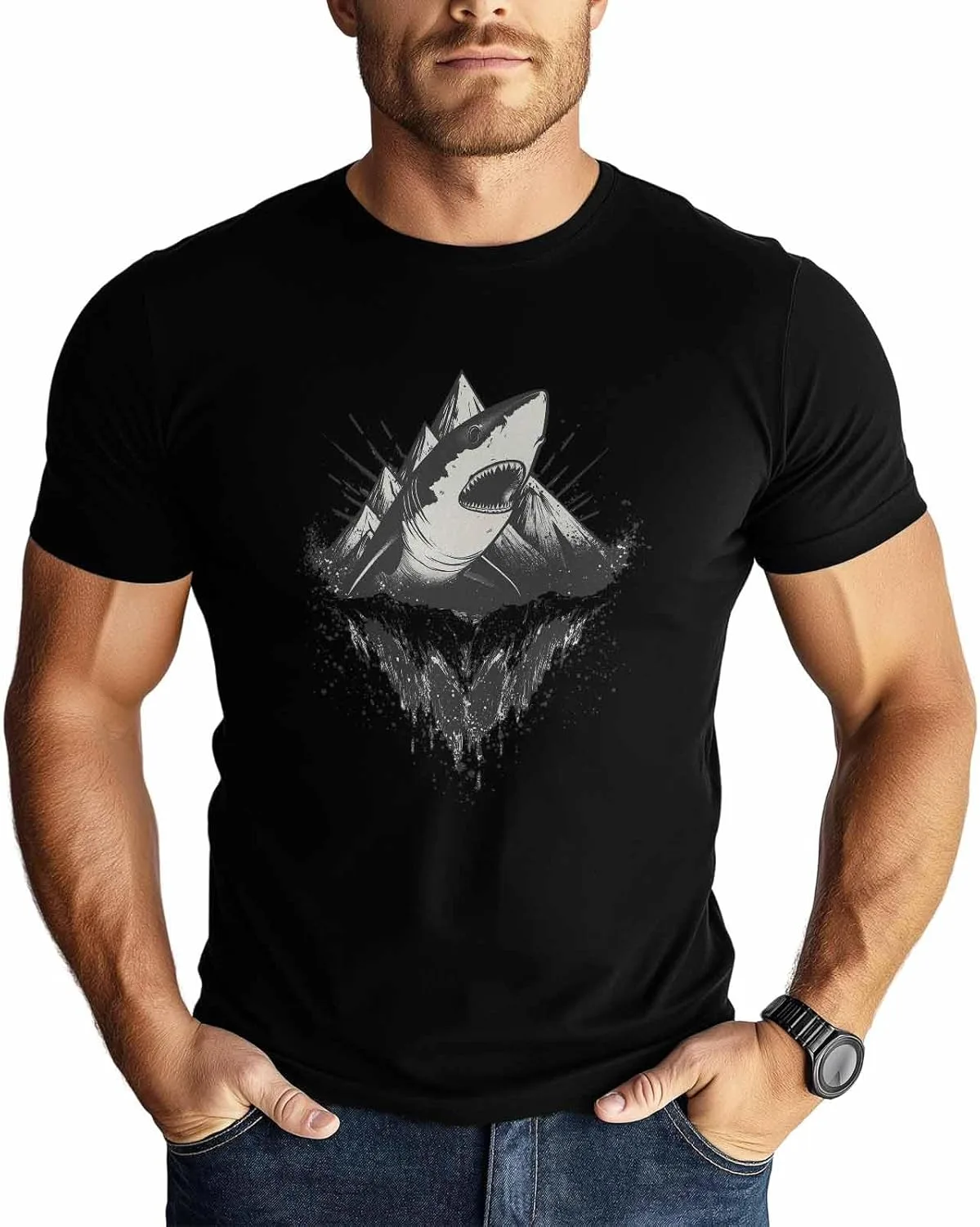 Футболка мужская Shark Mountain с коротким рукавом, черная NuYeBiofx
Футболка мужская Shark Mountain с коротким рукавом, черная NuYeBiofx