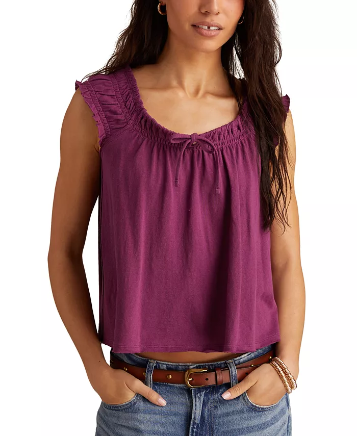 Женская хлопковая блузка без рукавов со сборкой и завязкой на шее Lucky Brand, розовый
Женская хлопковая блузка без рукавов со сборкой и завязкой на шее Lucky Brand, розовый