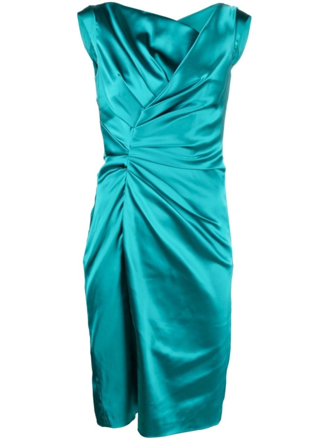 Talbot Runhof платье миди со сборками, зеленый 
Talbot Runhof платье миди со сборками, зеленый