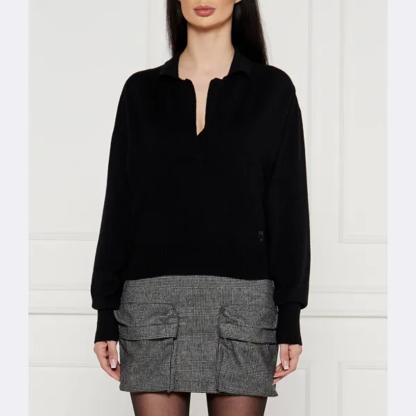 Свитер обычного кроя из матовой шерсти с добавлением кашемира Pinko, черный
Свитер обычного кроя из матовой шерсти с добавлением кашемира Pinko, черный