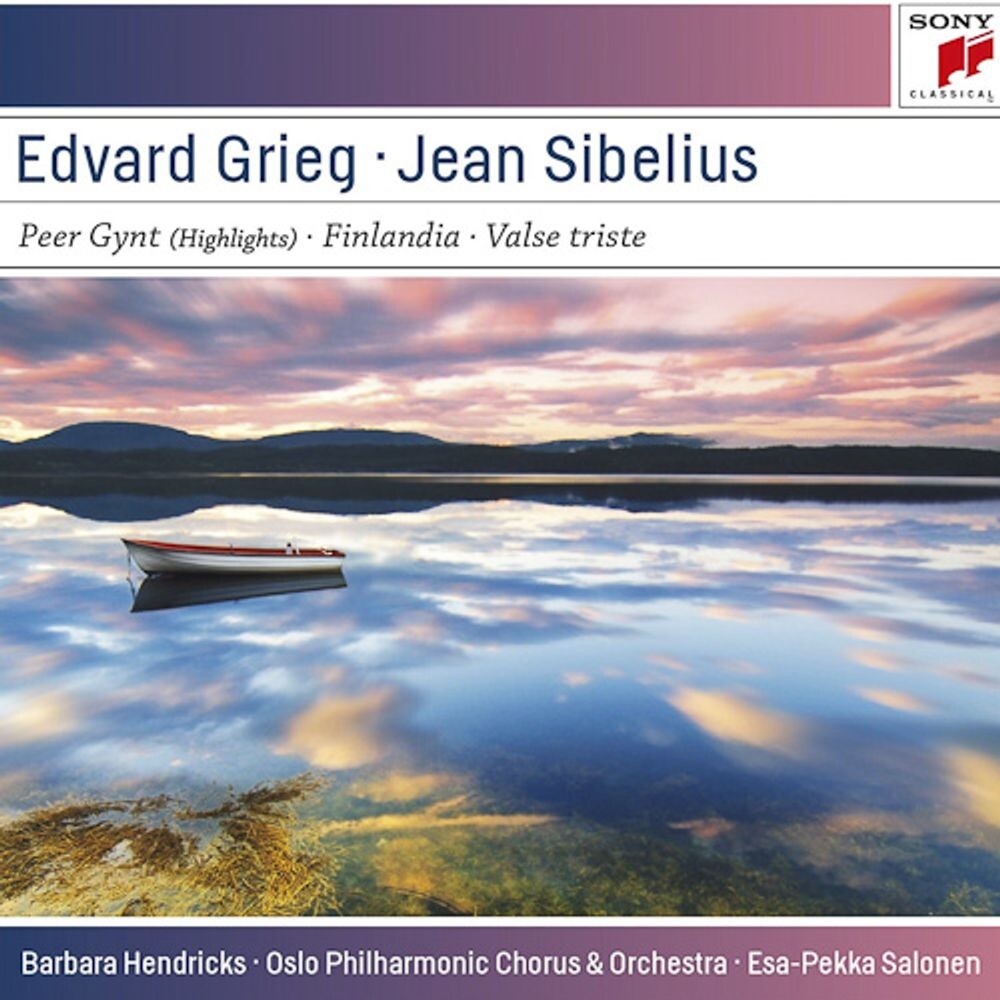 Диск CD Grieg: Peer Gynt (Highlights) / Sibelius: Finlandia / Valse Triste - Edvard Grieg, Jean Sibelius, Esa-Pekka Salonen, Barbara Hendricks, Oslo Philharmonic Orchestra
Диск CD Grieg: Peer Gynt (Highlights) / Sibelius: Finlandia / Valse Triste - Edvard Grieg, Jean Sibelius, Esa-Pekka Salonen, Barbara Hendricks, Oslo Philharmonic Orchestra