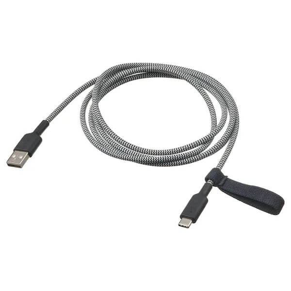 Кабель USB-A-USB-C Ikea Lillhult, 1,5 m, черный/белый
Кабель USB-A-USB-C Ikea Lillhult, 1,5 m, черный/белый