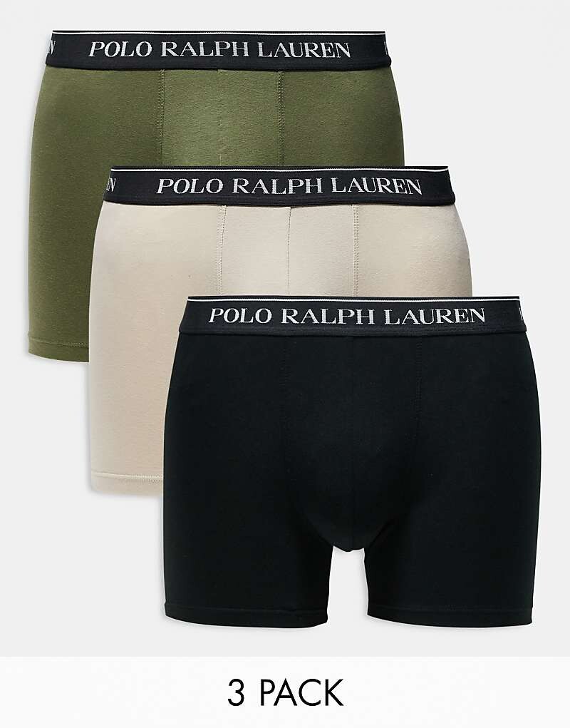 Комплект из трех трусов Polo Ralph Lauren цвета хаки, серого и черного цвета с поясом с логотипом
Комплект из трех трусов Polo Ralph Lauren цвета хаки, серого и черного цвета с поясом с логотипом