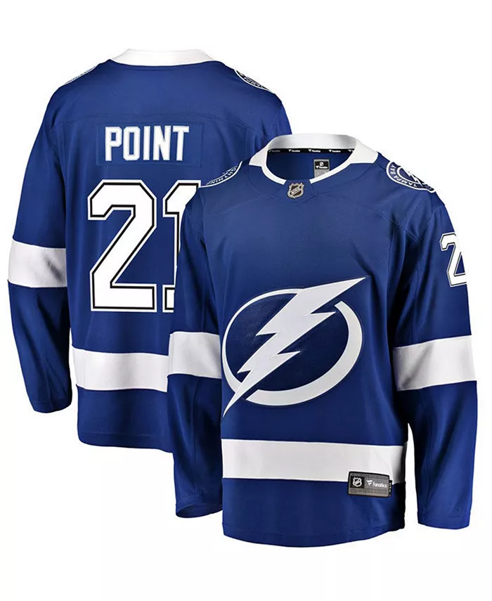 Мужская домашняя футболка Tampa Bay Lightning в синем цвете, модель Brayden Point, коллекция Premier Breakaway Fanatics
Мужская домашняя футболка Tampa Bay Lightning в синем цвете, модель Brayden Point, коллекция Premier Breakaway Fanatics