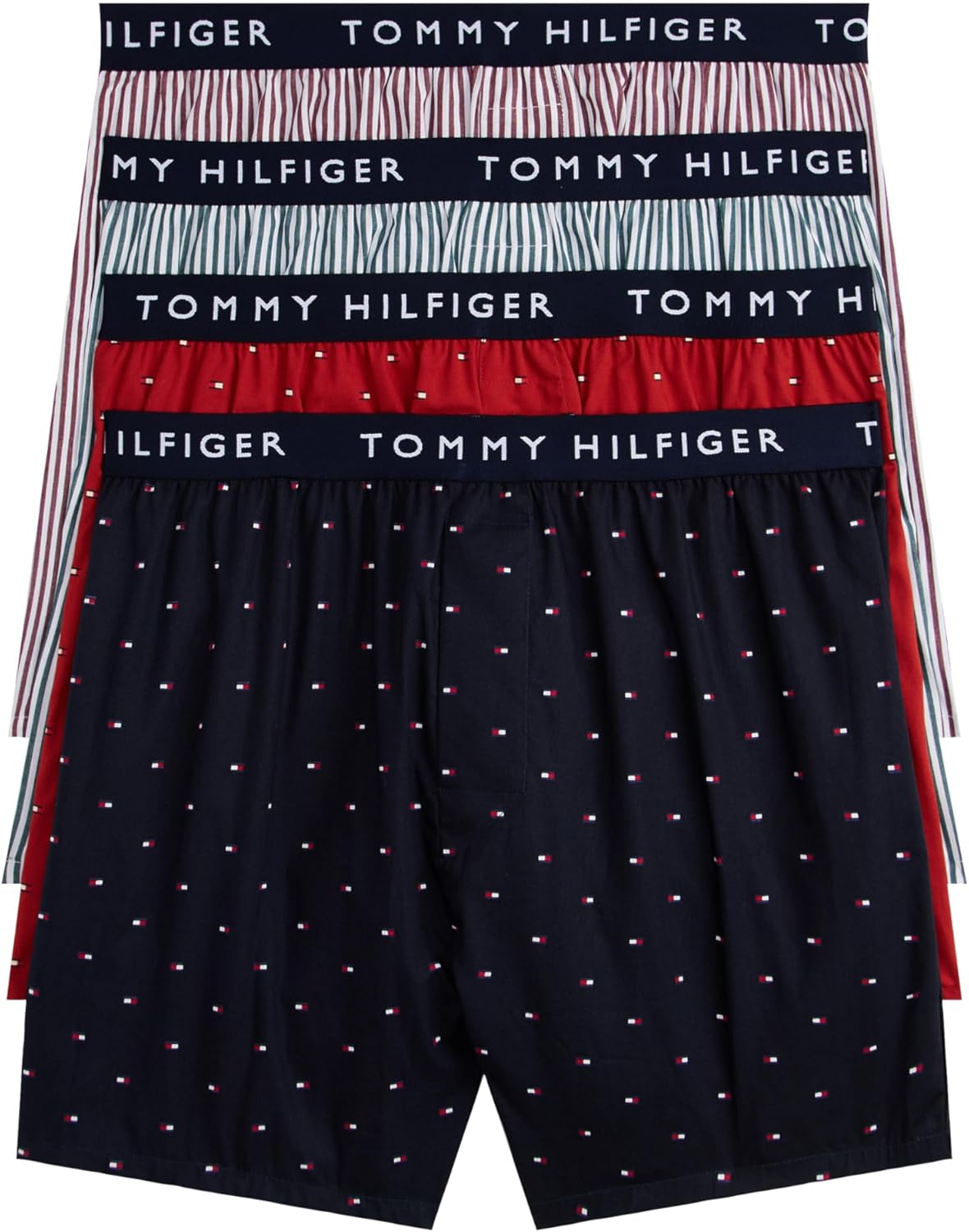 Мужские классические хлопковые боксеры Tommy Hilfiger, комплект из 4 пар, Navy Micro Flag, Boisenberry Micro Flag. Red Pin Stripe, Sea Pin Stripe
Мужские классические хлопковые боксеры Tommy Hilfiger, комплект из 4 пар, Navy Micro Flag, Boisenberry Micro Flag. Red Pin Stripe, Sea Pin Stripe