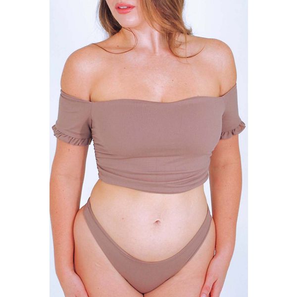 Кроп-топ Cali с короткими рукавами и открытыми плечами Mary Mercedes, Taupe
Кроп-топ Cali с короткими рукавами и открытыми плечами Mary Mercedes, Taupe