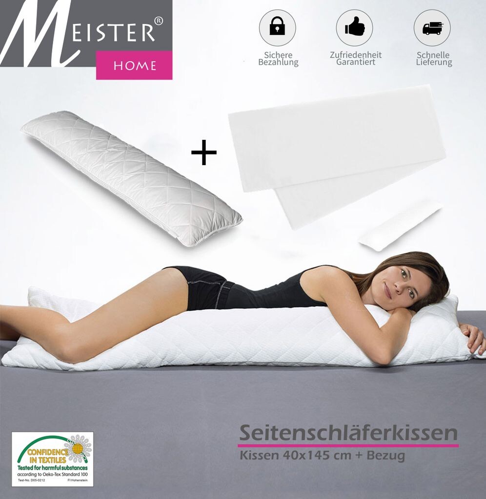 Боковая подушка для сна Meisterhome 40x145 см + 2 чехла (белый) - подушка для кормления, подушка для позиционирования, подушка для беременных - наполнитель из микрофибры - - подушка для сна
Боковая подушка для сна Meisterhome 40x145 см + 2 чехла (белый) - подушка для кормления, подушка для позиционирования, подушка для беременных - наполнитель из микрофибры - - подушка для сна