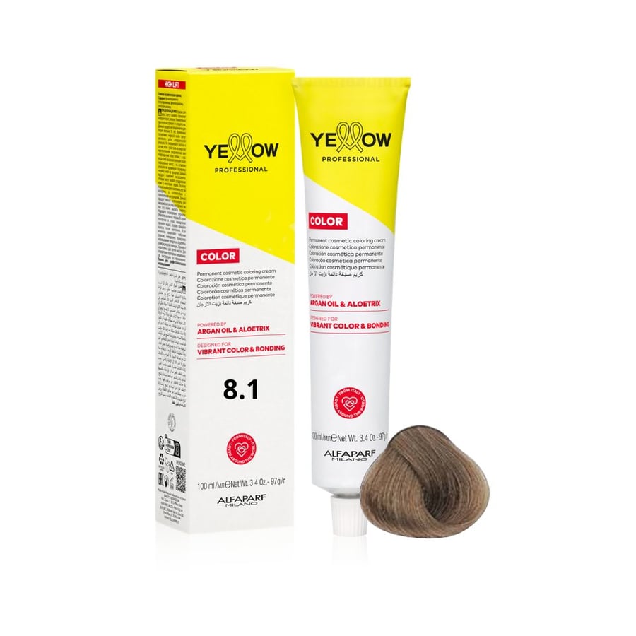 ALFAPARF YELLOW Краска для волос 8.1 - Светло-пепельный блондин - 100 мл - НОВИНКА
ALFAPARF YELLOW Краска для волос 8.1 - Светло-пепельный блондин - 100 мл - НОВИНКА