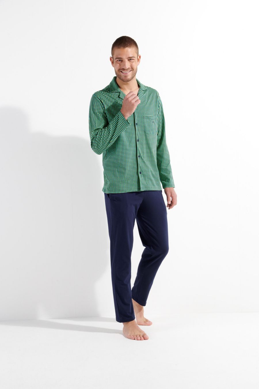 Мужская длинная пижама HOM USA, Navy print
Мужская длинная пижама HOM USA, Navy print