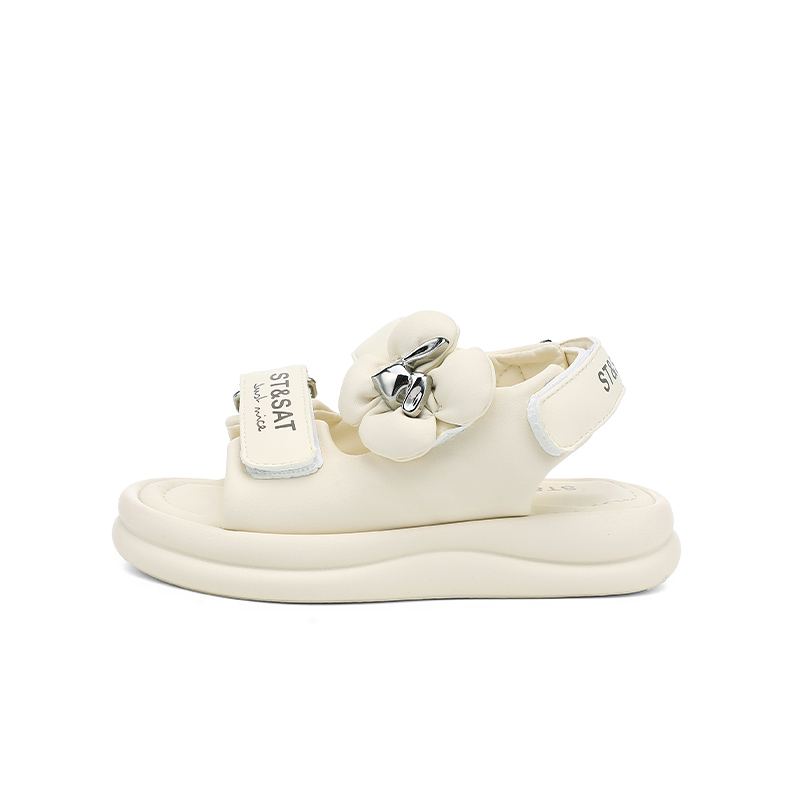 Детские сандалии с низким верхом, устойчивые к истиранию, дышащие ST&SAT, слоновая кость 
Детские сандалии с низким верхом, устойчивые к истиранию, дышащие ST&SAT, слоновая кость