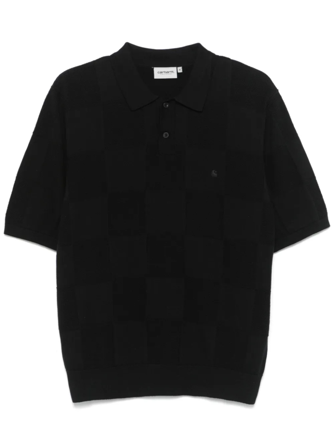 Рубашка-поло в клетку Carhartt WIP, черный 
Рубашка-поло в клетку Carhartt WIP, черный