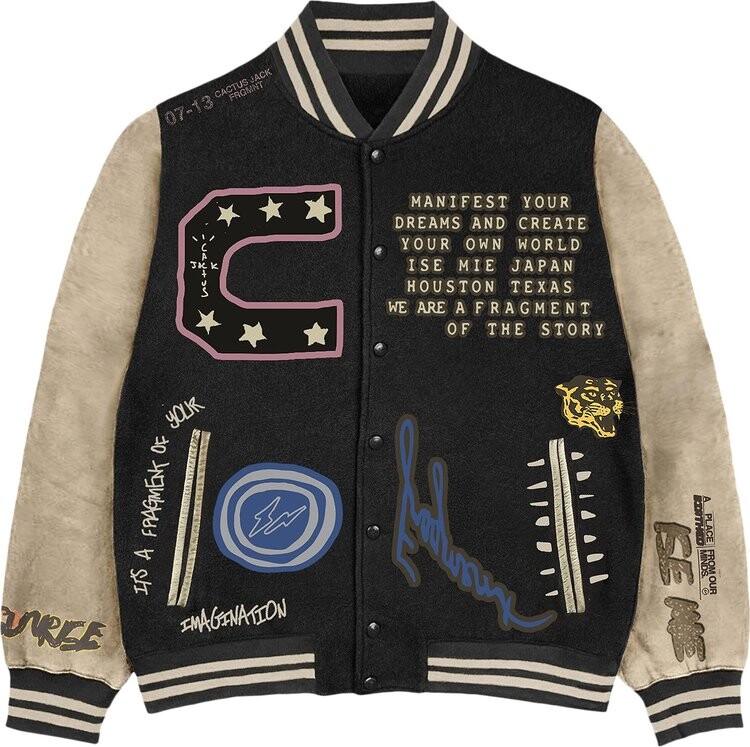 Куртка Cactus Jack by Travis Scott For Fragment Manifest Letterman Jacket 'Black', серый
Куртка Cactus Jack by Travis Scott For Fragment Manifest Letterman Jacket 'Black', серый
