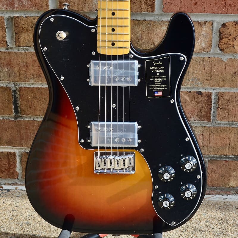 Fender American Vintage II 1975 Telecaster Deluxe, кленовый гриф, 3 цвета Sunburst American Vintage II 1975 Telecaster Deluxe, Maple Fingerboar...
Fender American Vintage II 1975 Telecaster Deluxe, кленовый гриф, 3 цвета Sunburst American Vintage II 1975 Telecaster Deluxe, Maple Fingerboar...