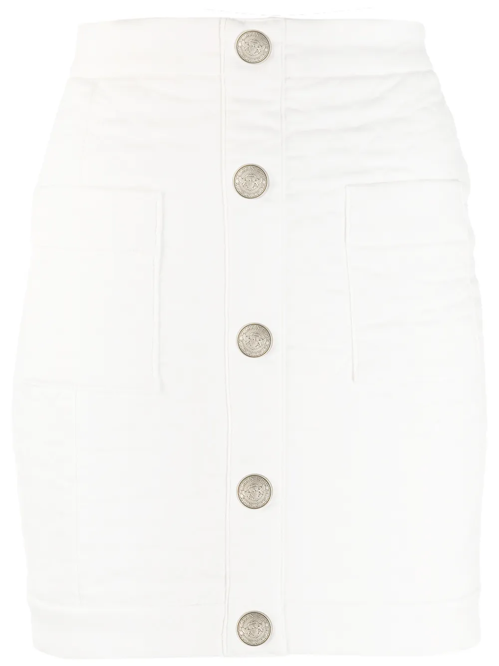 Стеганая юбка мини с завышенной талией BALMAIN, белый
Стеганая юбка мини с завышенной талией BALMAIN, белый