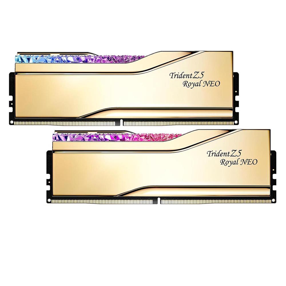 Оперативная память G.Skill Trident Z5 Royal Neo, 32 Гб (2х16Гб), DDR5, 6400 МГц, F5-6400J3039G16GX2-TR5NG, золотой
Оперативная память G.Skill Trident Z5 Royal Neo, 32 Гб (2х16Гб), DDR5, 6400 МГц, F5-6400J3039G16GX2-TR5NG, золотой