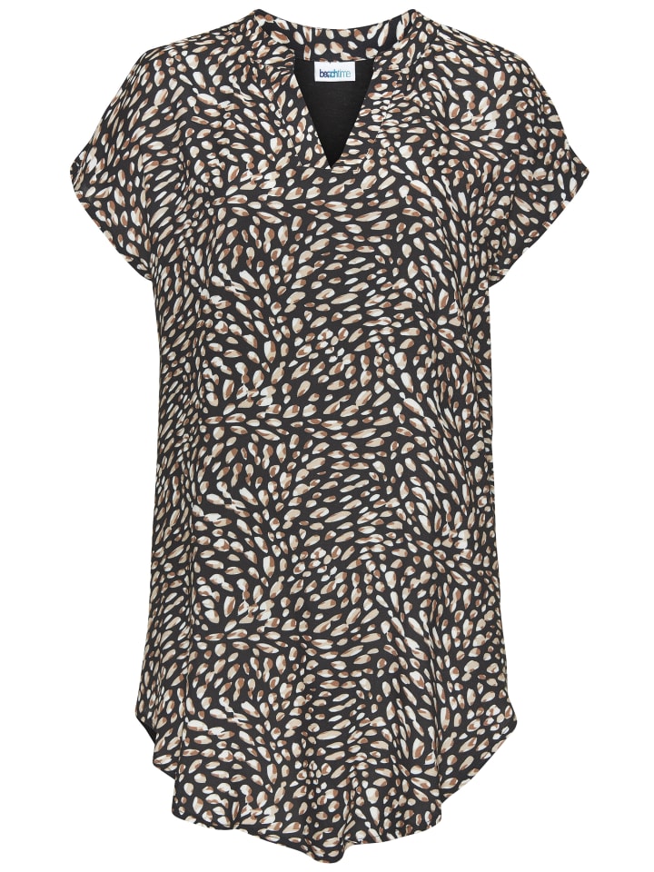 Длинная рубашка с черно-коричневым принтом Beach Time
Длинная рубашка с черно-коричневым принтом Beach Time