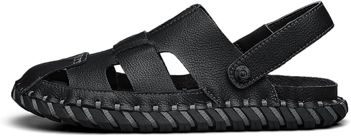 Мужские кожаные сандалии для активного отдыха и походов, повседневные модные спортивные пляжные туфли с закрытым носком, легкие сандалии для ходьбы Generic, черный
Мужские кожаные сандалии для активного отдыха и походов, повседневные модные спортивные пляжные туфли с закрытым носком, легкие сандалии для ходьбы Generic, черный