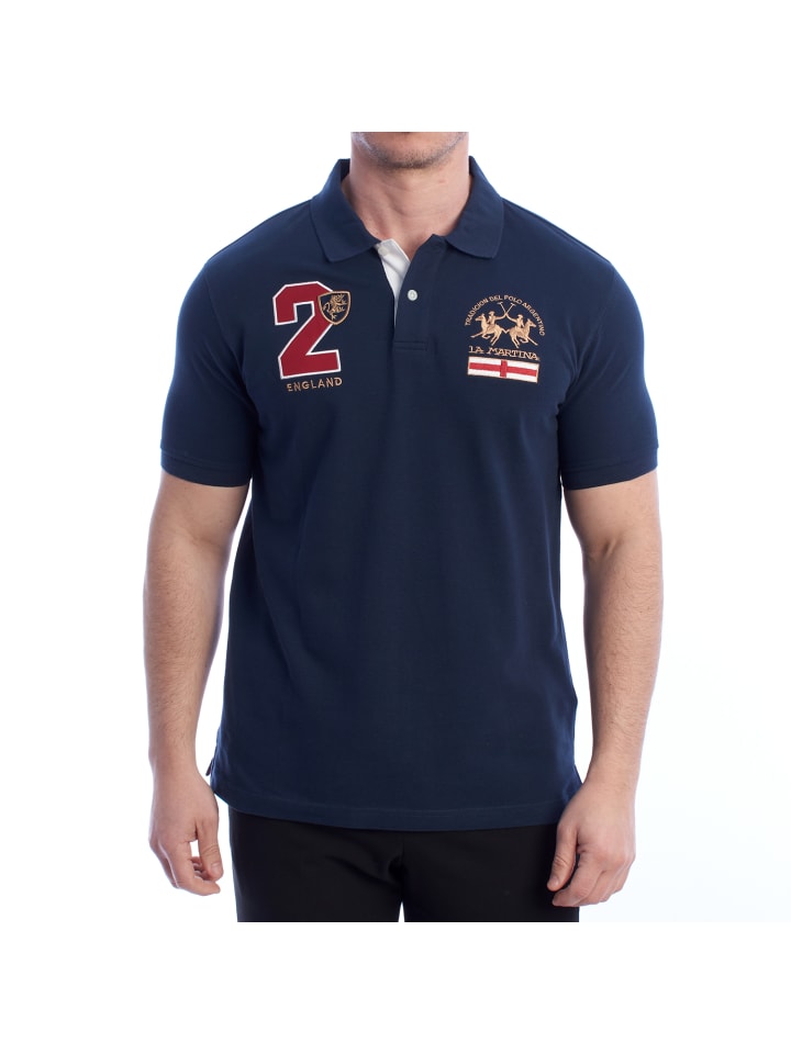 Рубашка-поло La Martina, синий 
Рубашка-поло La Martina, синий