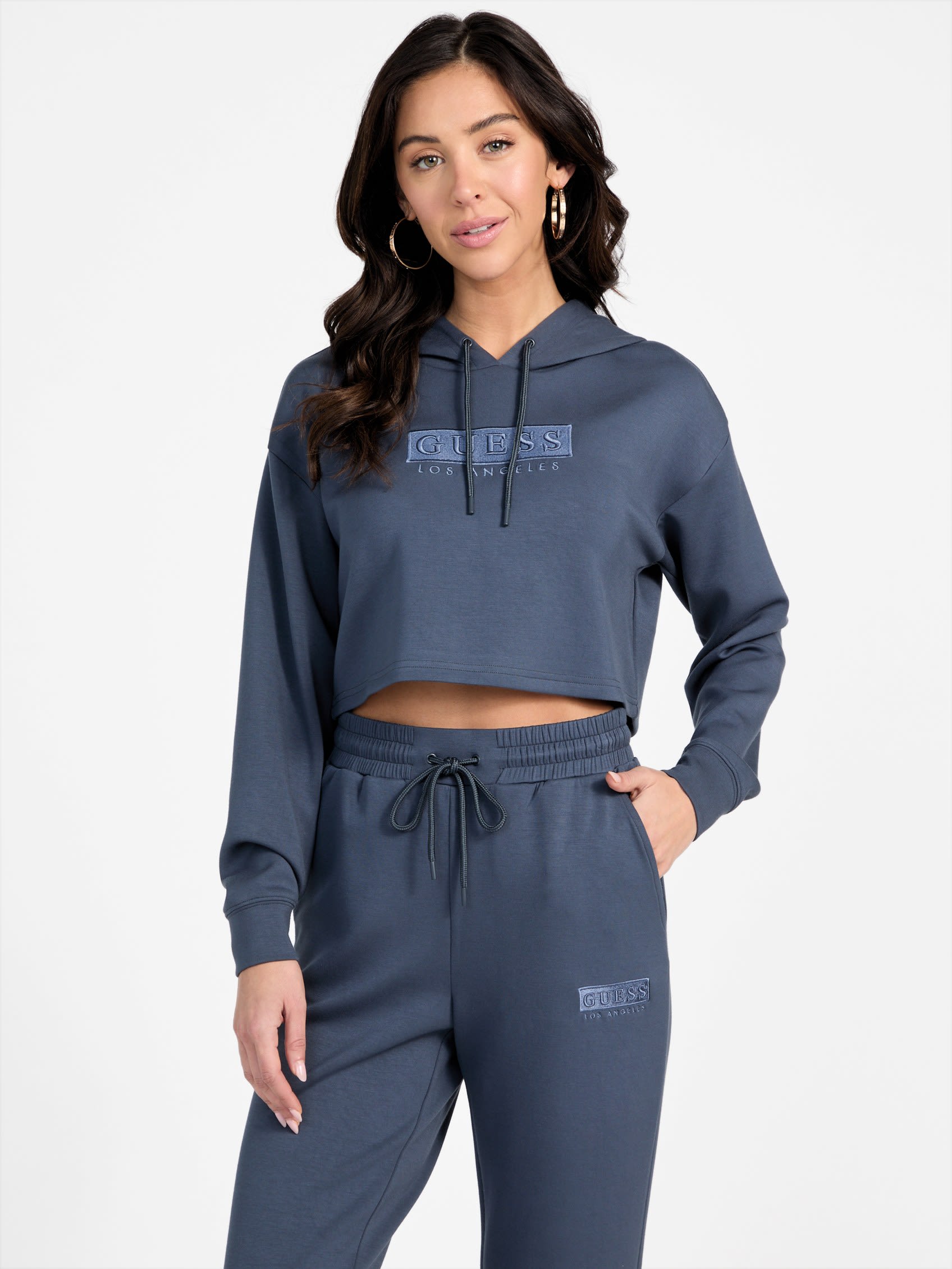 Укороченная толстовка с капюшоном Carly Logo Guess Factory, цвет grey shadow blue
Укороченная толстовка с капюшоном Carly Logo Guess Factory, цвет grey shadow blue