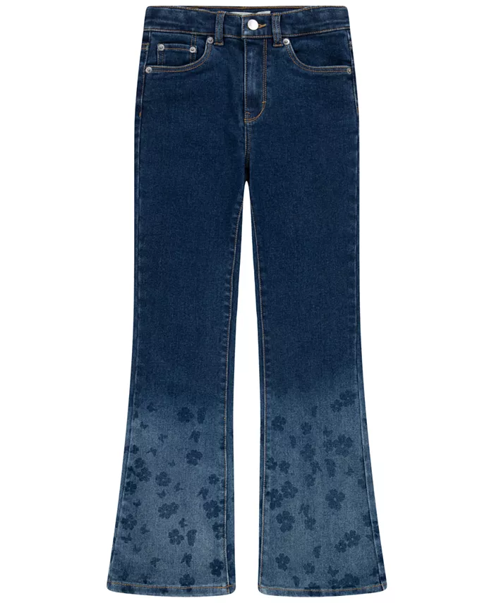 Джинсы с потертым принтом Big Girls Art Flare Levi's, синий 
Джинсы с потертым принтом Big Girls Art Flare Levi's, синий