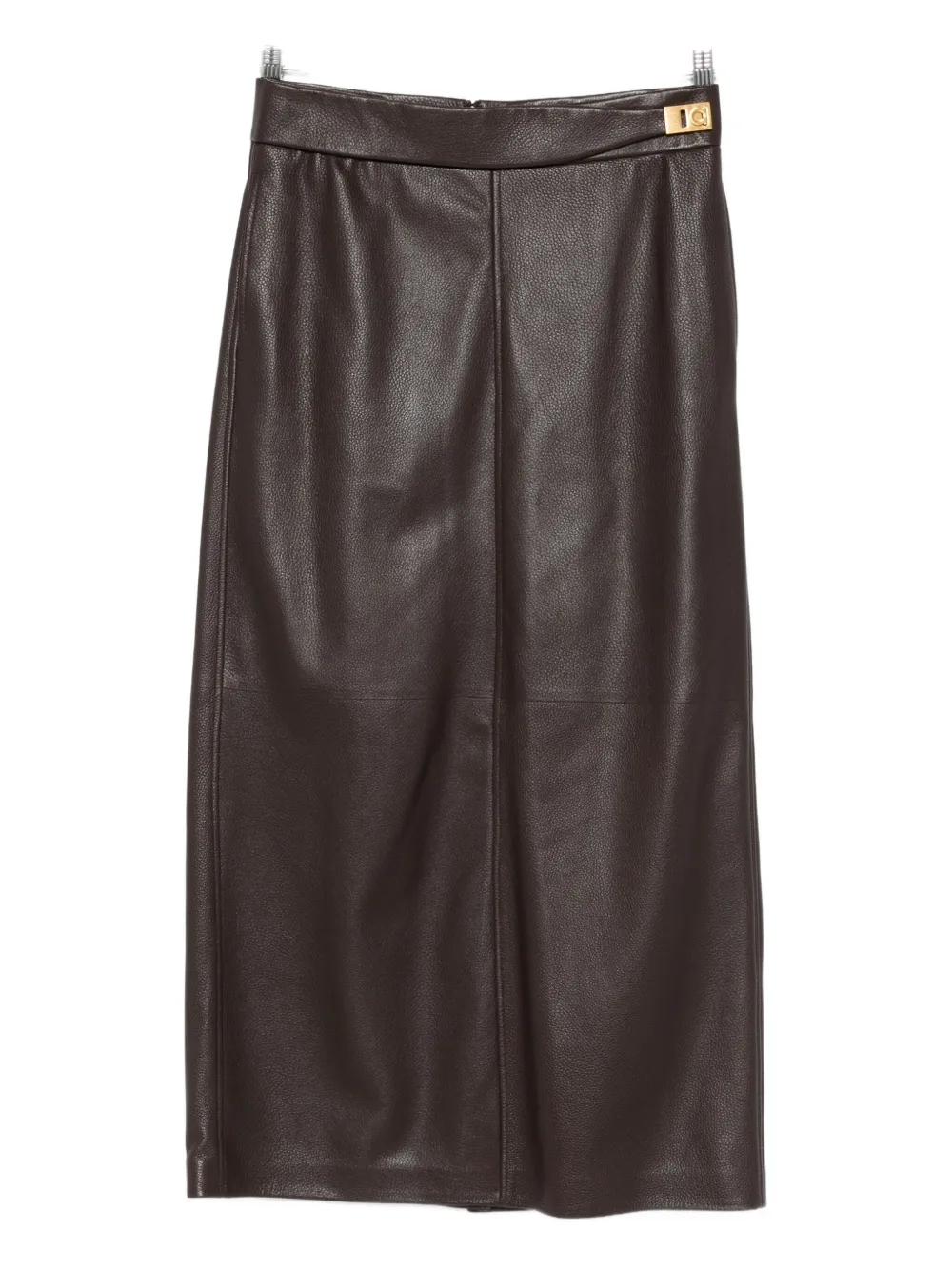 Юбка из фактурной кожи с пряжкой Ferragamo, коричневый
Юбка из фактурной кожи с пряжкой Ferragamo, коричневый