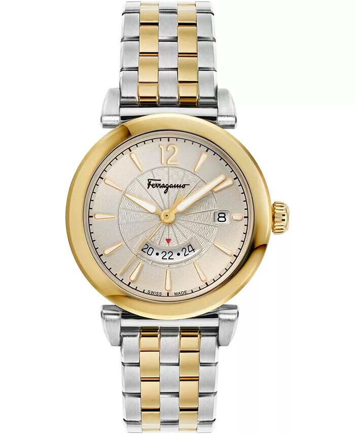 Мужские швейцарские часы Feroni с двухцветным браслетом из нержавеющей стали, 40 мм Ferragamo
Мужские швейцарские часы Feroni с двухцветным браслетом из нержавеющей стали, 40 мм Ferragamo