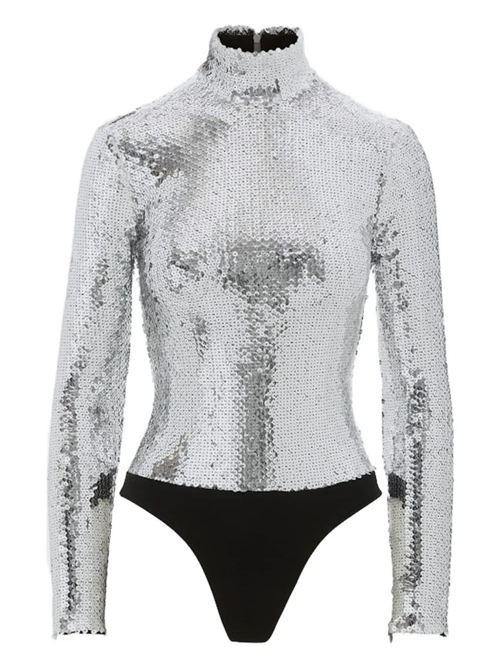 Комбинезон-боди с пайетками и воротником-стойкой Brandon Maxwell, серебряный
Комбинезон-боди с пайетками и воротником-стойкой Brandon Maxwell, серебряный