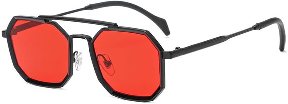 Ретро солнцезащитные очки с двойными перемычками, многоугольные, женские, в модной металлической оправе, зеркальные, с защитой от УФ-излучения UV400, мужские солнцезащитные очки в стиле панк TKKTLLT, Black Red
Ретро солнцезащитные очки с двойными перемычками, многоугольные, женские, в модной металлической оправе, зеркальные, с защитой от УФ-излучения UV400, мужские солнцезащитные очки в стиле панк TKKTLLT, Black Red