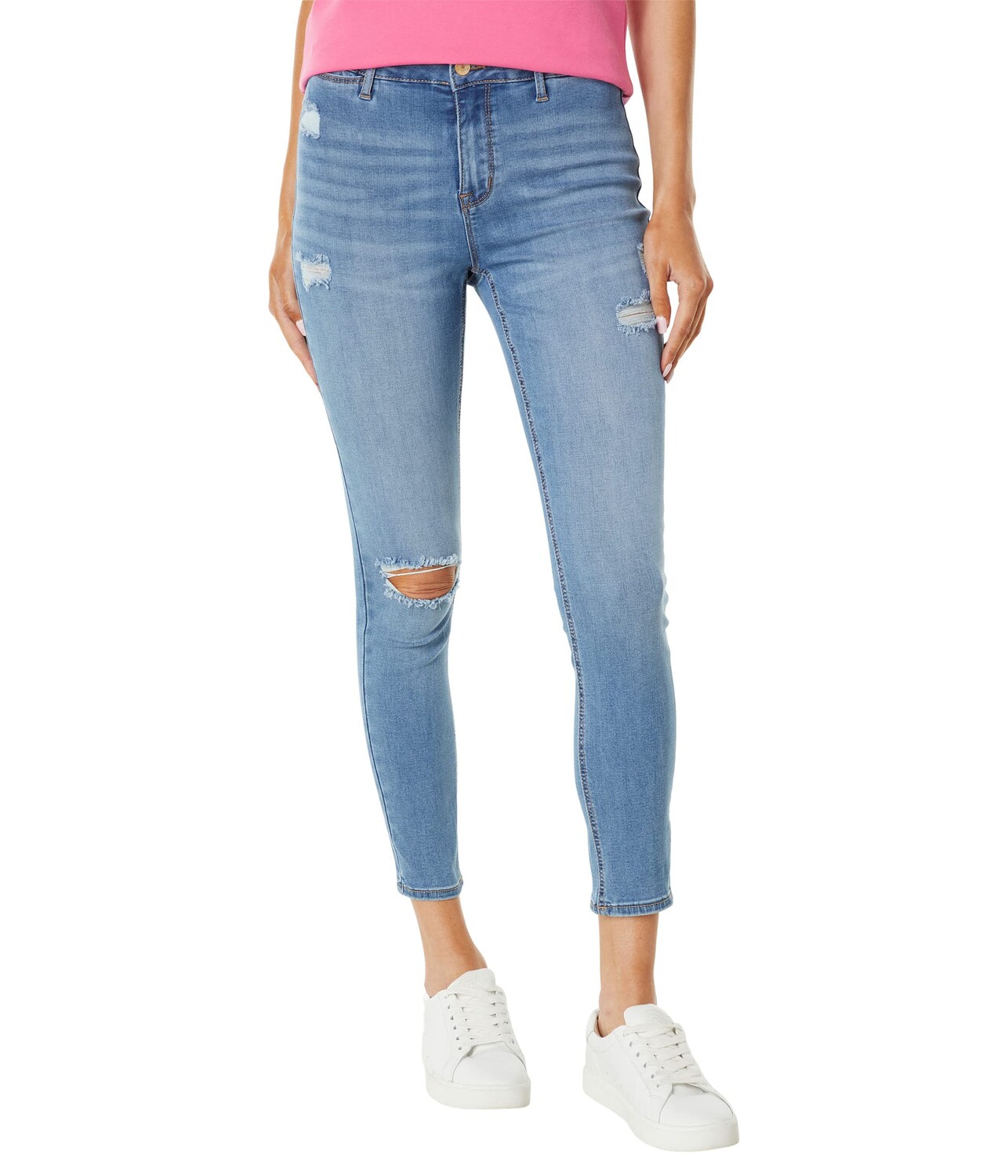 Джинсы U.S. POLO ASSN., High-Rise Destructed Stretch Denim Jeggings in Medium Enzyme Wash
Джинсы U.S. POLO ASSN., High-Rise Destructed Stretch Denim Jeggings in Medium Enzyme Wash