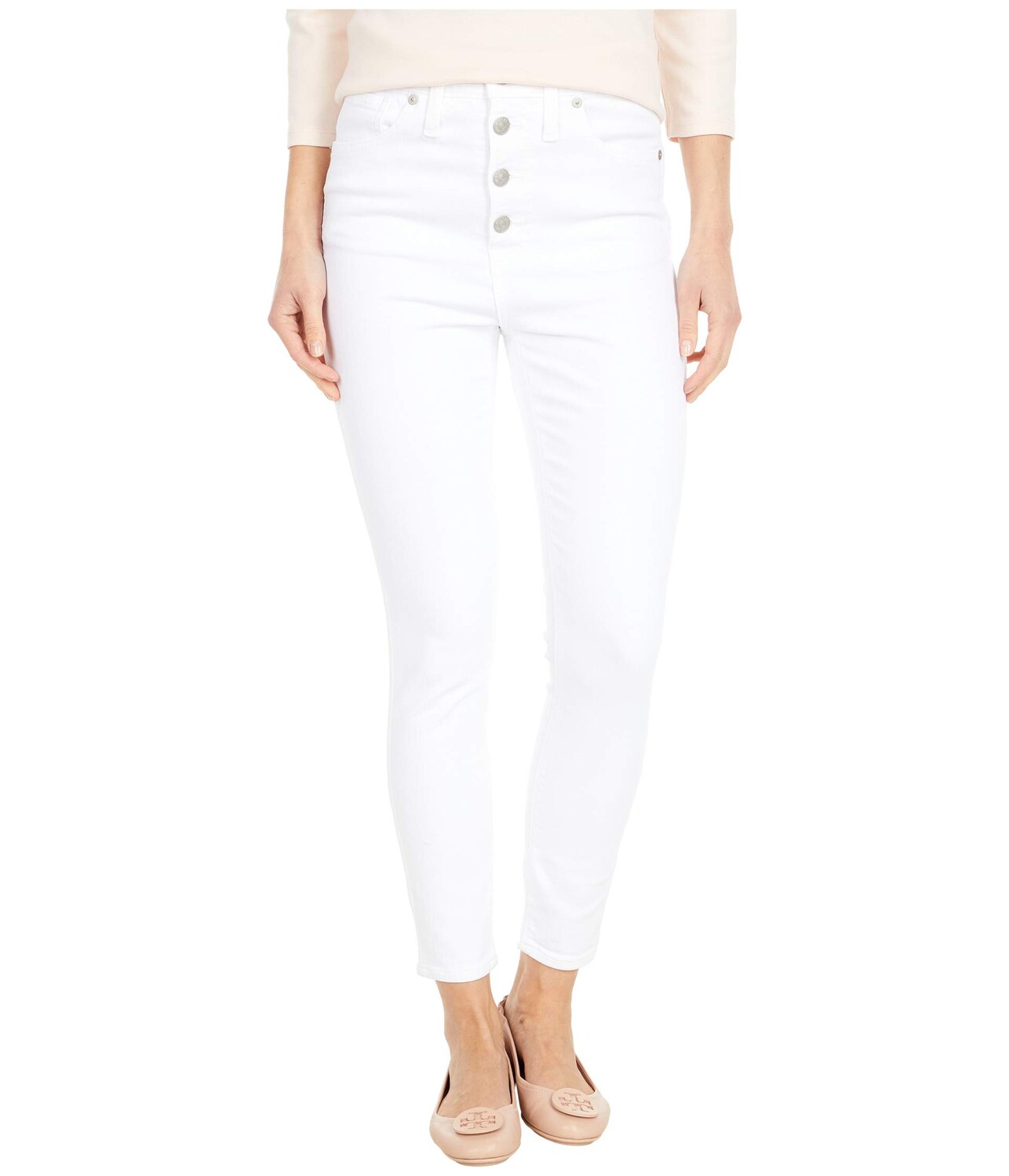 Джинсы Madewell, 10" High-Rise Skinny Crop Jeans in Pure White: Button-Front Edition
Джинсы Madewell, 10" High-Rise Skinny Crop Jeans in Pure White: Button-Front Edition