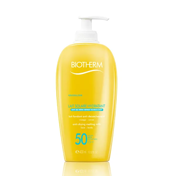 Увлажняющее солнцезащитное молочко для лица и тела Lait Solaire Hydratant Spf 50 Biotherm, 400 ml 
Увлажняющее солнцезащитное молочко для лица и тела Lait Solaire Hydratant Spf 50 Biotherm, 400 ml