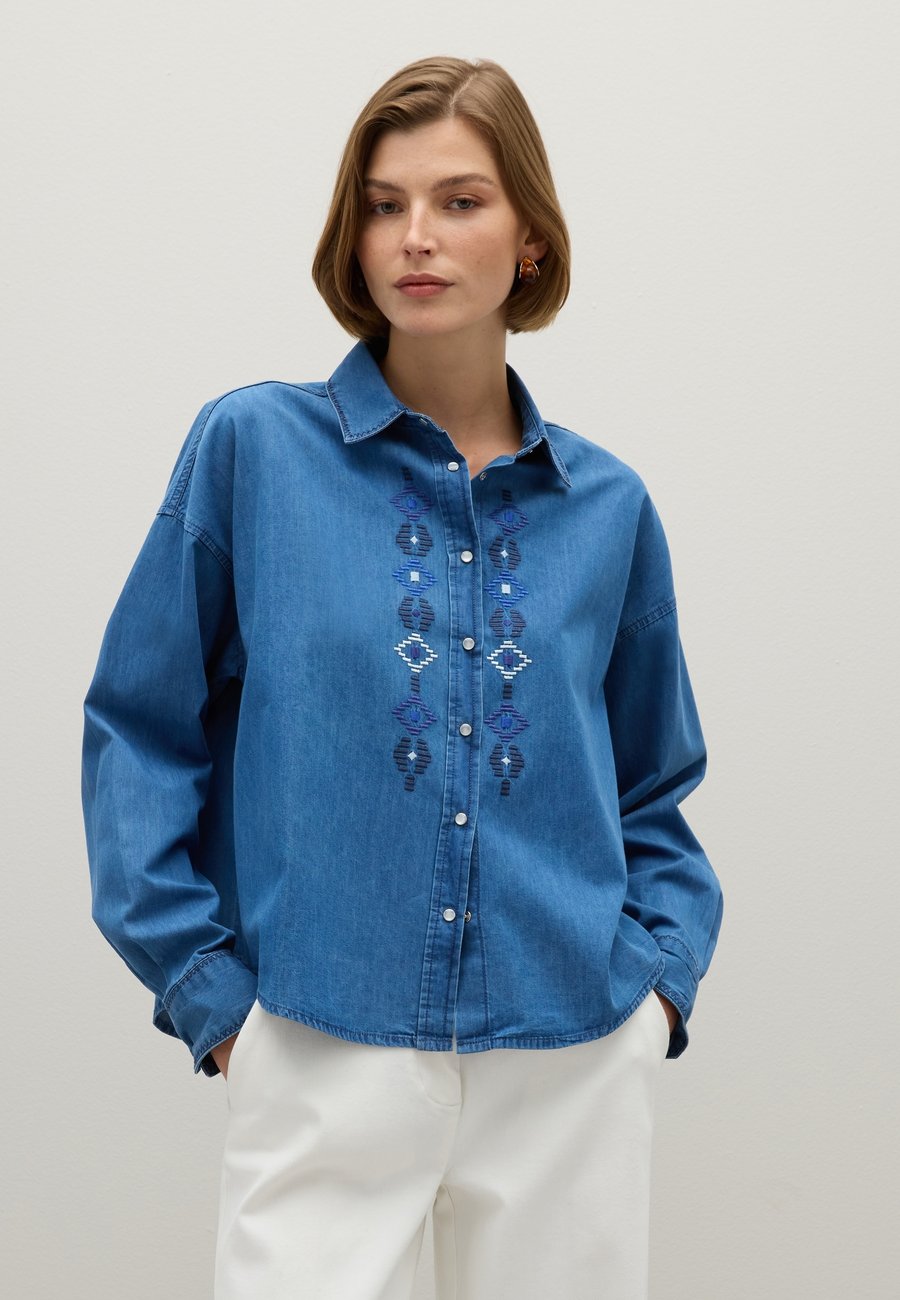 Блуза PIOMBO WITH GEOMETRIC EMBROIDERY, Denim/Blue Denim
Блуза PIOMBO WITH GEOMETRIC EMBROIDERY, Denim/Blue Denim