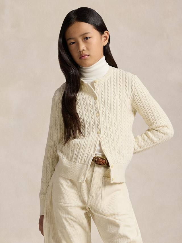 Детский кардиган с длинными рукавами и ажурным узором Ralph Lauren, Clubhouse Cream
Детский кардиган с длинными рукавами и ажурным узором Ralph Lauren, Clubhouse Cream