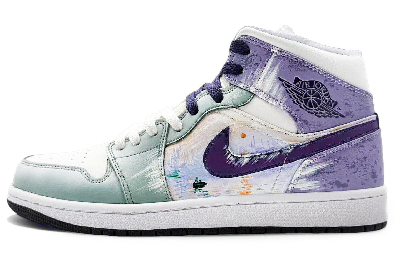 Jordan Air 1 Abrasion Resistant Mid top Vintage Basketball Shoes Unisex Cyan Purple
Jordan Air 1 Abrasion Resistant Mid top Vintage Basketball Shoes Unisex Cyan Purple