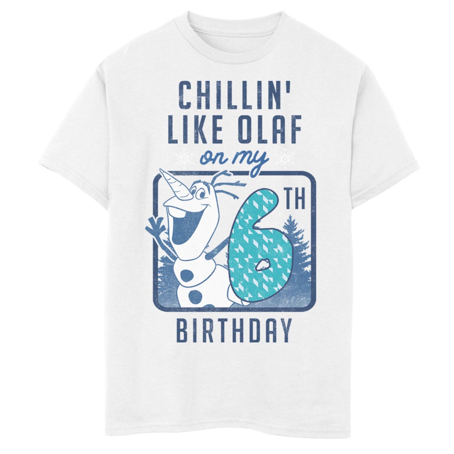 Футболка с рисунком на мой 6-й день рождения Disney's Frozen Boys 8-20 Расслабляюсь, как Олаф Disney, белый
Футболка с рисунком на мой 6-й день рождения Disney's Frozen Boys 8-20 Расслабляюсь, как Олаф Disney, белый