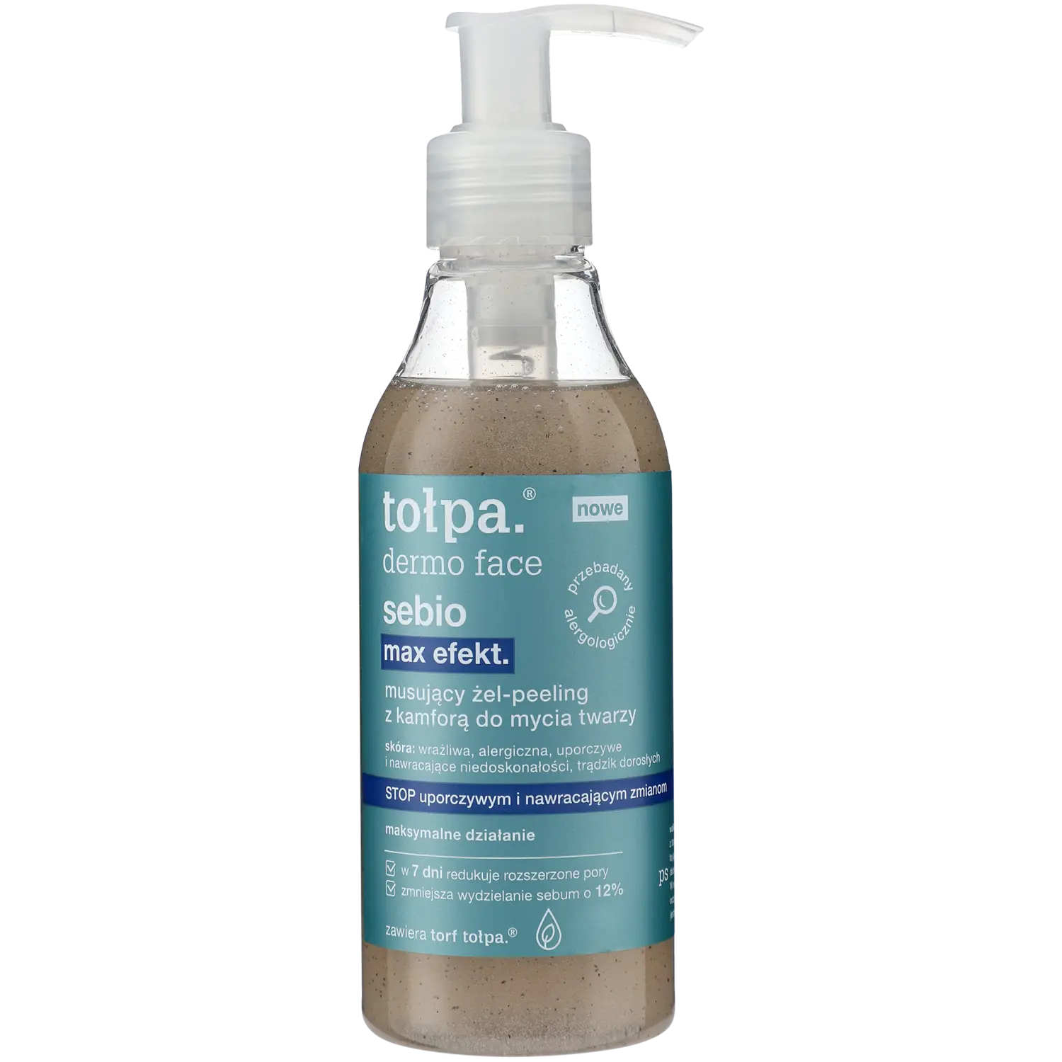 Tołpa Dermo Face Sebio max effect, шипучий гель-пилинг с камфорой для умывания лица, 195 мл
Tołpa Dermo Face Sebio max effect, шипучий гель-пилинг с камфорой для умывания лица, 195 мл