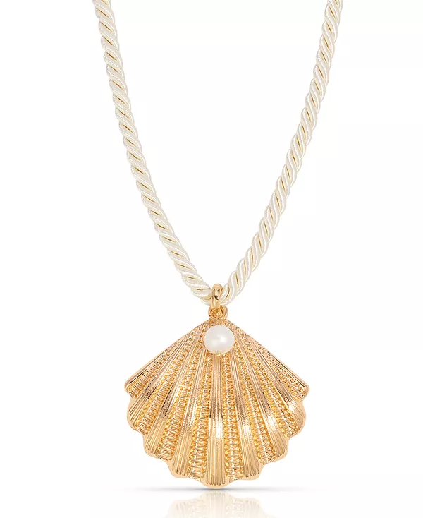 Ожерелье с подвеской в виде ракушки из шелкового шнура Ettika, gold
Ожерелье с подвеской в виде ракушки из шелкового шнура Ettika, gold