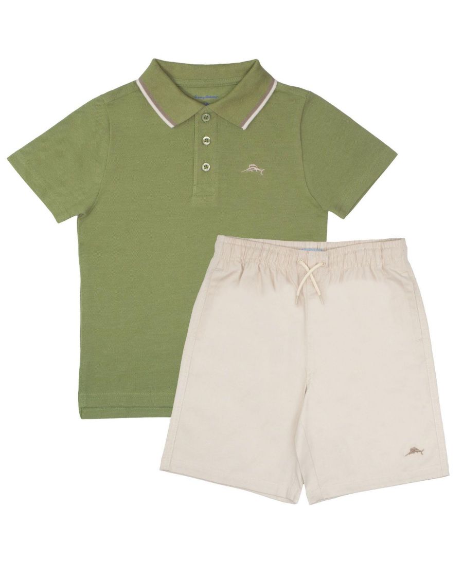 Комплект для мальчиков из двух предметов: классическая рубашка-поло и шорты, идеально подходящий для начала учебного года Tommy Bahama, Olive green and beige
Комплект для мальчиков из двух предметов: классическая рубашка-поло и шорты, идеально подходящий для начала учебного года Tommy Bahama, Olive green and beige