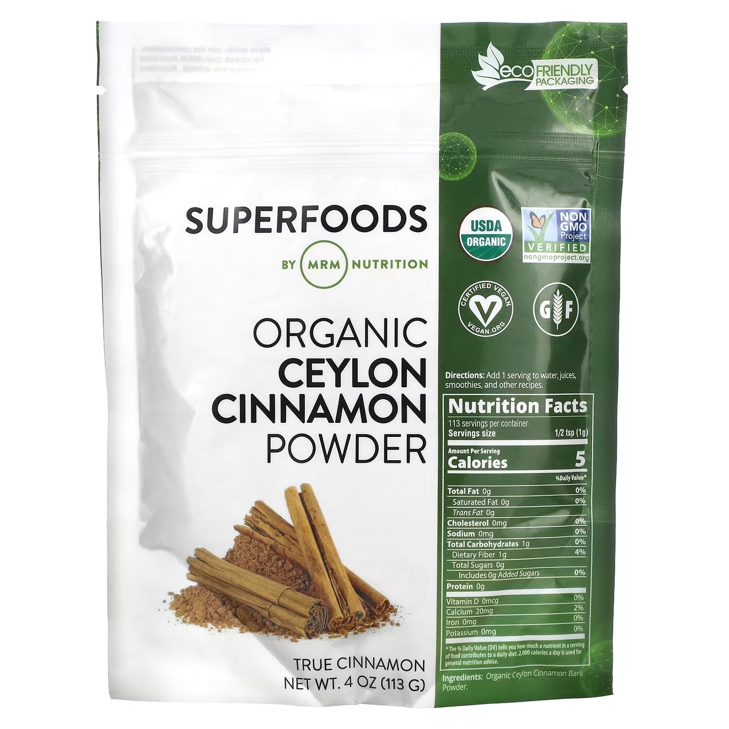 MRM Nutrition Organic Ceylon Cinnamon Powder, 113 г
MRM Nutrition Organic Ceylon Cinnamon Powder, 113 г