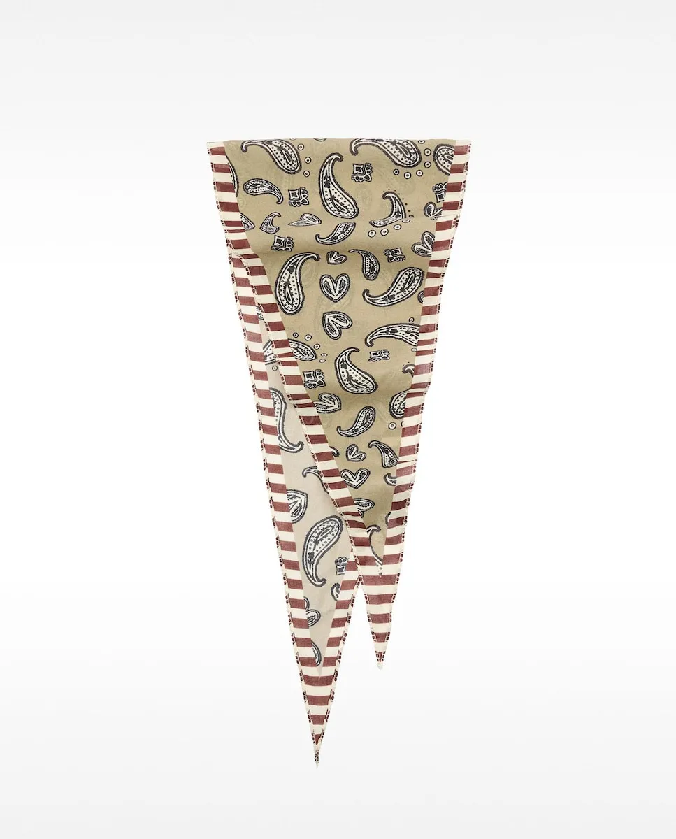 Платок с декоративной строчкой и узором пейсли Parfois, хаки
Платок с декоративной строчкой и узором пейсли Parfois, хаки