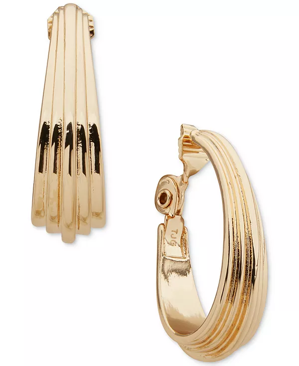 Золотистые рифленые серьги-кольца Anne Klein, gold
Золотистые рифленые серьги-кольца Anne Klein, gold