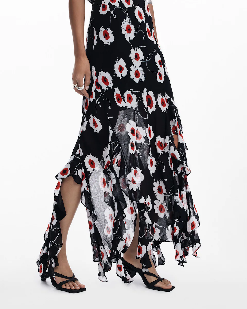 Платье миди с рюшами в цветочек Desigual, черный
Платье миди с рюшами в цветочек Desigual, черный