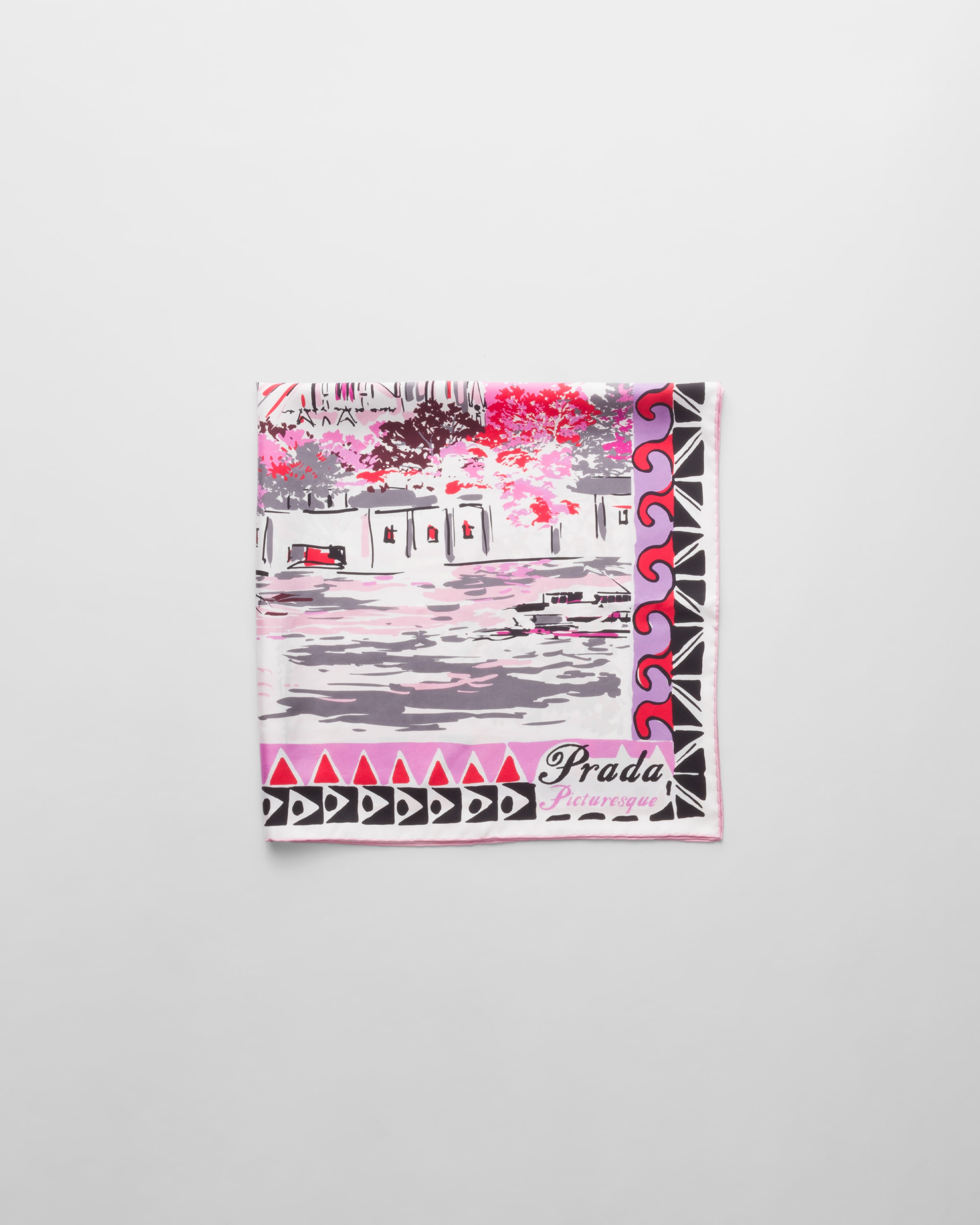 Шелковый платок с принтом "Pittoresque Paris", 90x90 Prada, розовый
Шелковый платок с принтом "Pittoresque Paris", 90x90 Prada, розовый