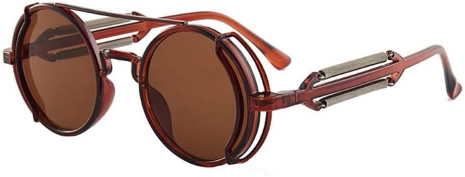 Солнцезащитные очки в стиле стимпанк с двойными пружинными дужками, круглые, с защитой от УФ-излучения UV400, мужские, модные солнцезащитные очки в стиле панк TYUVIVO, Brown-brown
Солнцезащитные очки в стиле стимпанк с двойными пружинными дужками, круглые, с защитой от УФ-излучения UV400, мужские, модные солнцезащитные очки в стиле панк TYUVIVO, Brown-brown