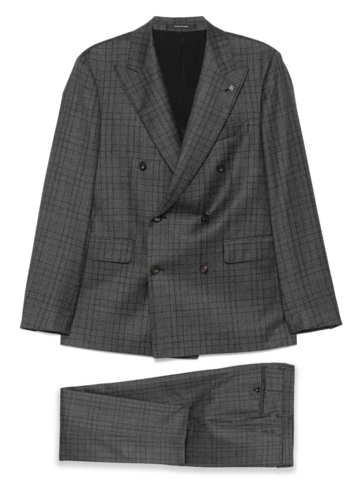 Двубортный костюм из натуральной шерсти Tagliatore, серый
Двубортный костюм из натуральной шерсти Tagliatore, серый