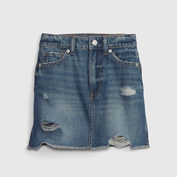 Юбка из денима с эффектом потертости Gap, синий
Юбка из денима с эффектом потертости Gap, синий