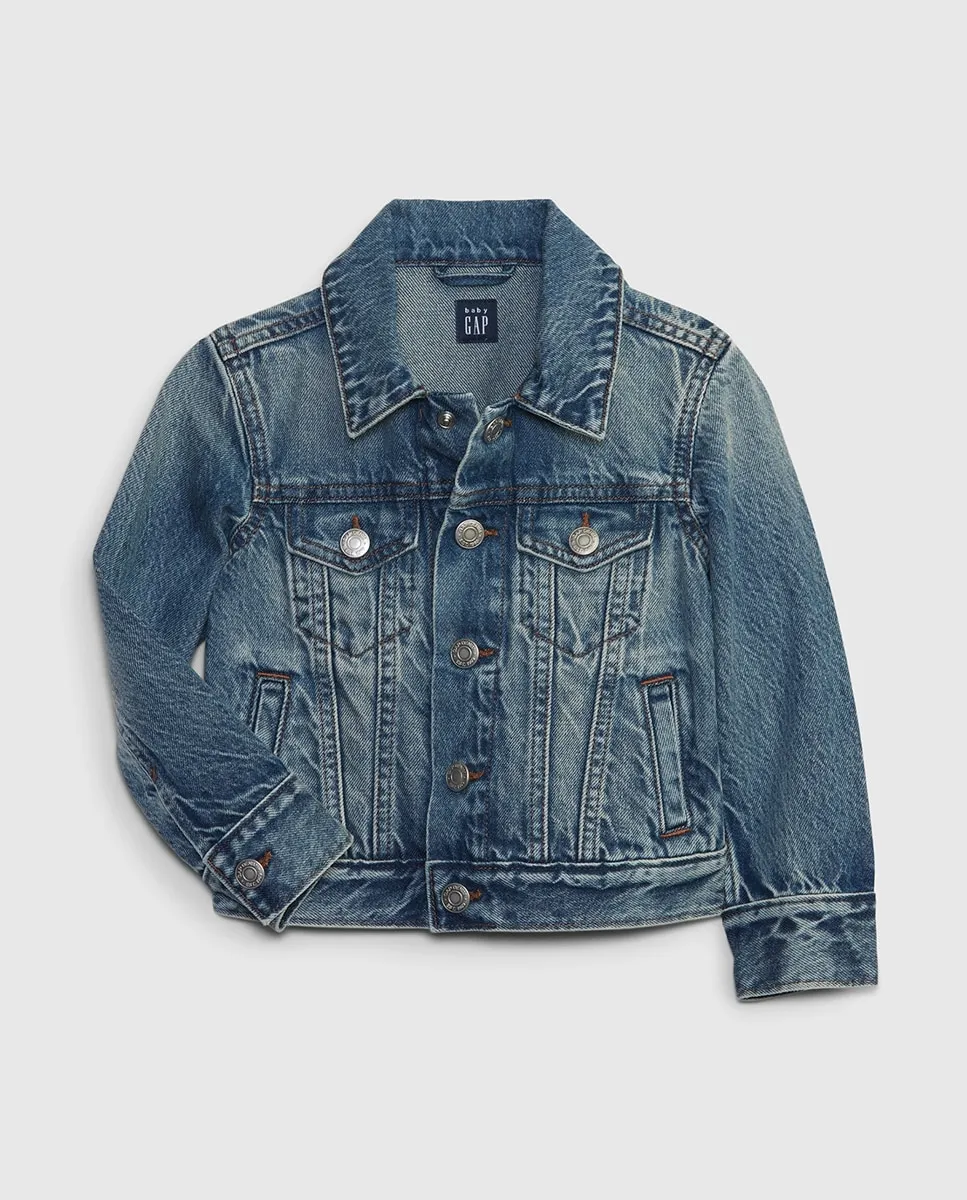 Джинсовая куртка для маленьких детей с обработкой Washwell Gap, синий
Джинсовая куртка для маленьких детей с обработкой Washwell Gap, синий