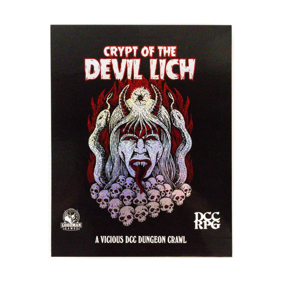 Crypt of the Devil Lich (Sanjulian Full Cover Art Edition) w/Slipcase (DCC), Dungeon Crawl Classics Role Playing Games - Adventures, твердый переплет
Crypt of the Devil Lich (Sanjulian Full Cover Art Edition) w/Slipcase (DCC), Dungeon Crawl Classics Role Playing Games - Adventures, твердый переплет