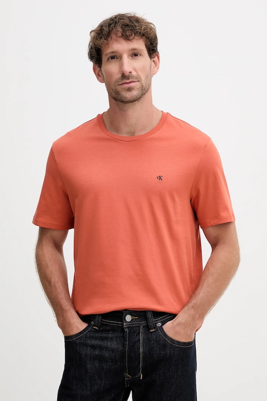 Хлопковая футболка Calvin Klein Jeans, оранжевый 
Хлопковая футболка Calvin Klein Jeans, оранжевый