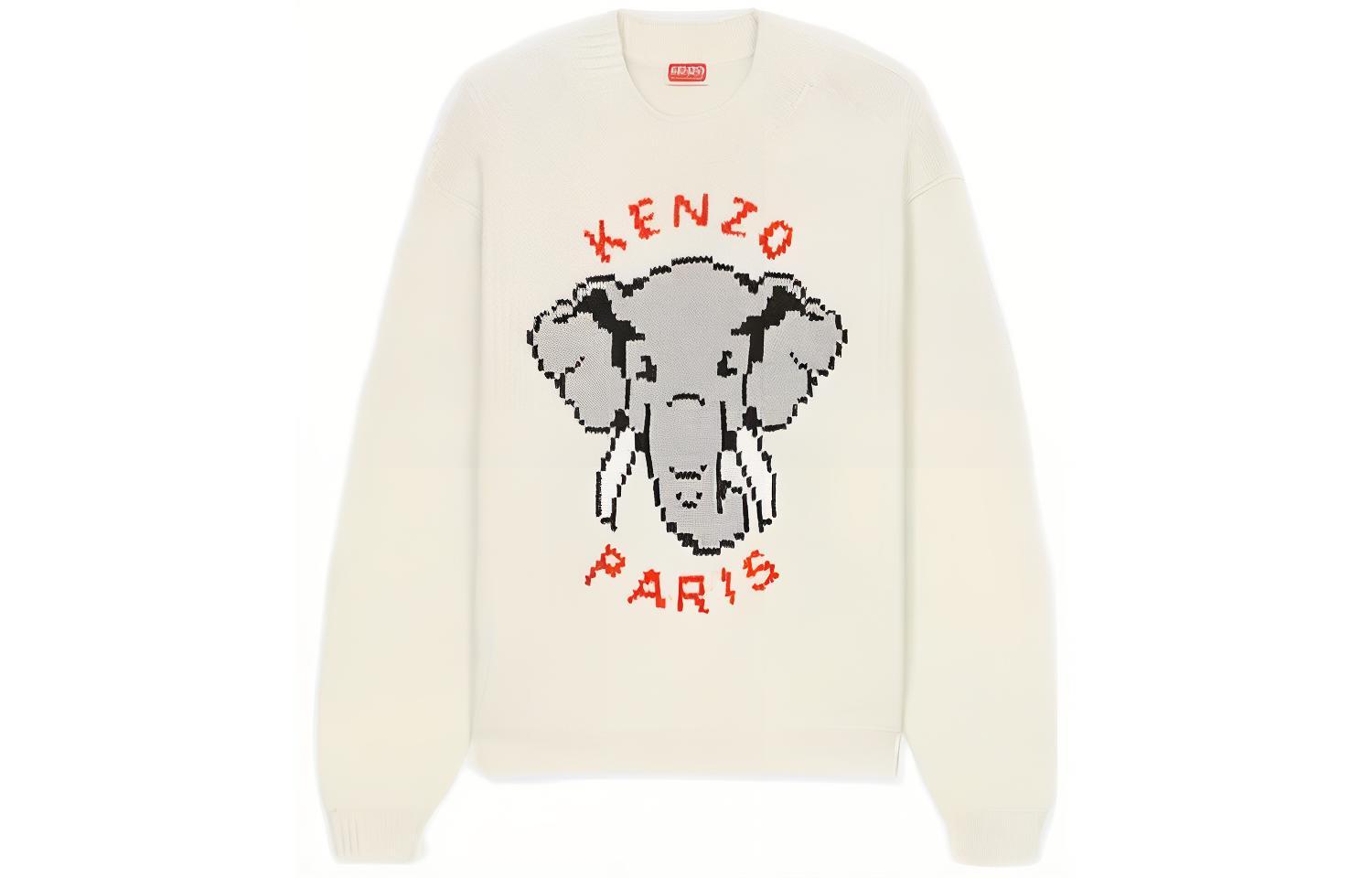 Свитер с интарсией Elephant KENZO, экрю
Свитер с интарсией Elephant KENZO, экрю